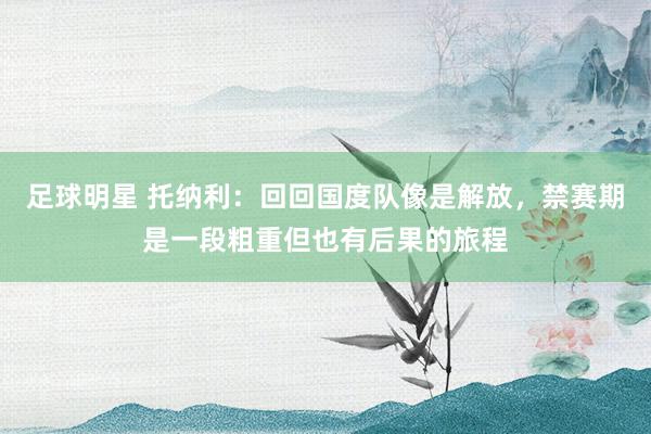 足球明星 托纳利：回回国度队像是解放，禁赛期是一段粗重但也有后果的旅程